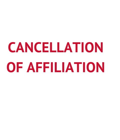 Cancellation of Affiliation Image